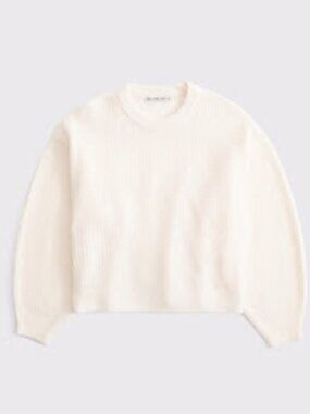 Abercrombie Barrel Sleeve Sweater in Cream